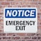 Signmission Exit Sign, Plastic, 10 in W, 7 in H, Emergency Exit OS-2PACK-NS-P-710-L-11830 - alternate 6